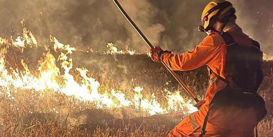 Heróis contra as Chamas: O Intenso Combate dos Bombeiros ao Incêndio em Rosário Oeste