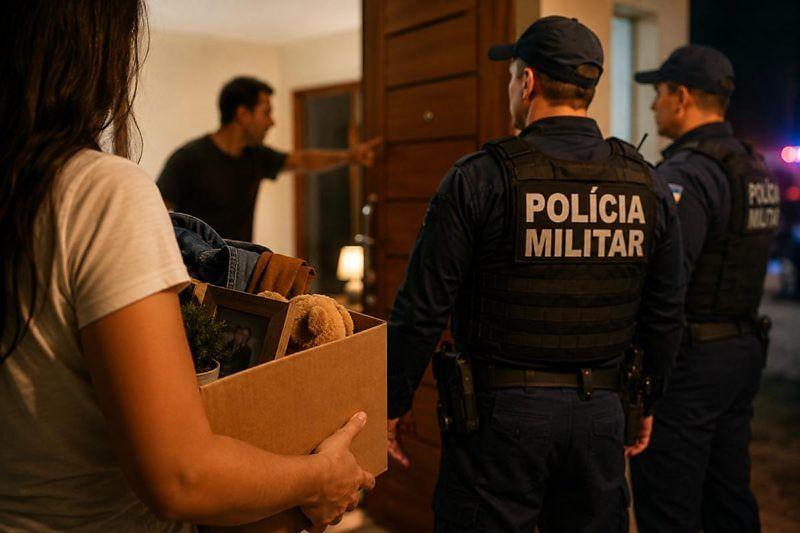 Mulher aciona apoio da PM para retirar pertences após companheiro não aceitar término em Diamantino