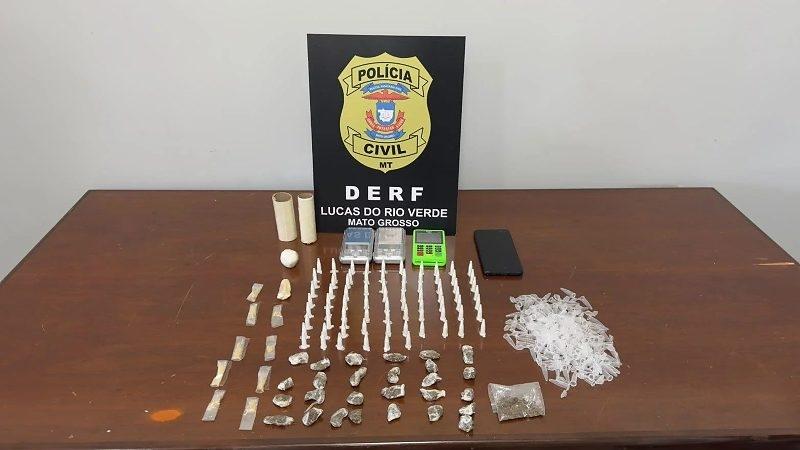 Polícia Civil fecha ponto de tráfico e apreende drogas durante operação em Lucas do Rio Verde