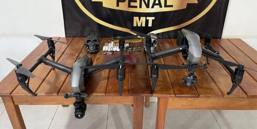 Policiais apreendem drones que lançariam materiais proibidos em presídio em MT