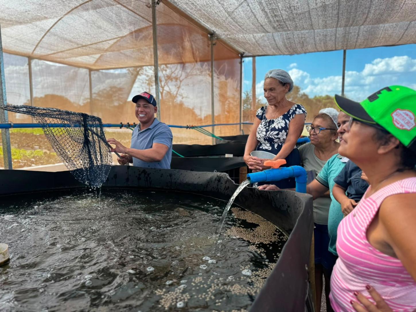 Projeto de aquaponia idealizado por Juca do Guaraná realiza primeira despesca de tilápias em Rosário Oeste