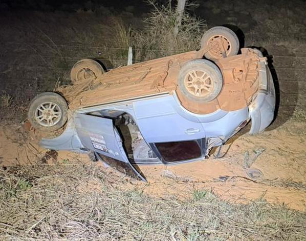 Acidente na rodovia mt-240 deixa casal ferido após capotamento em Santo Afonso