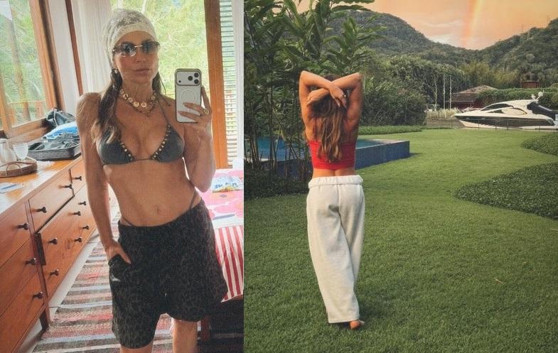 Flávia Alessandra posa em meio à natureza durante festa em família: 'Dias lindos'