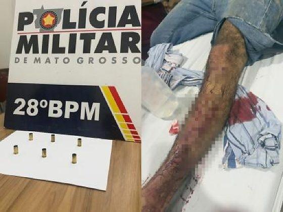 Homem é baleado durante tentativa de homicídio em Jaciara