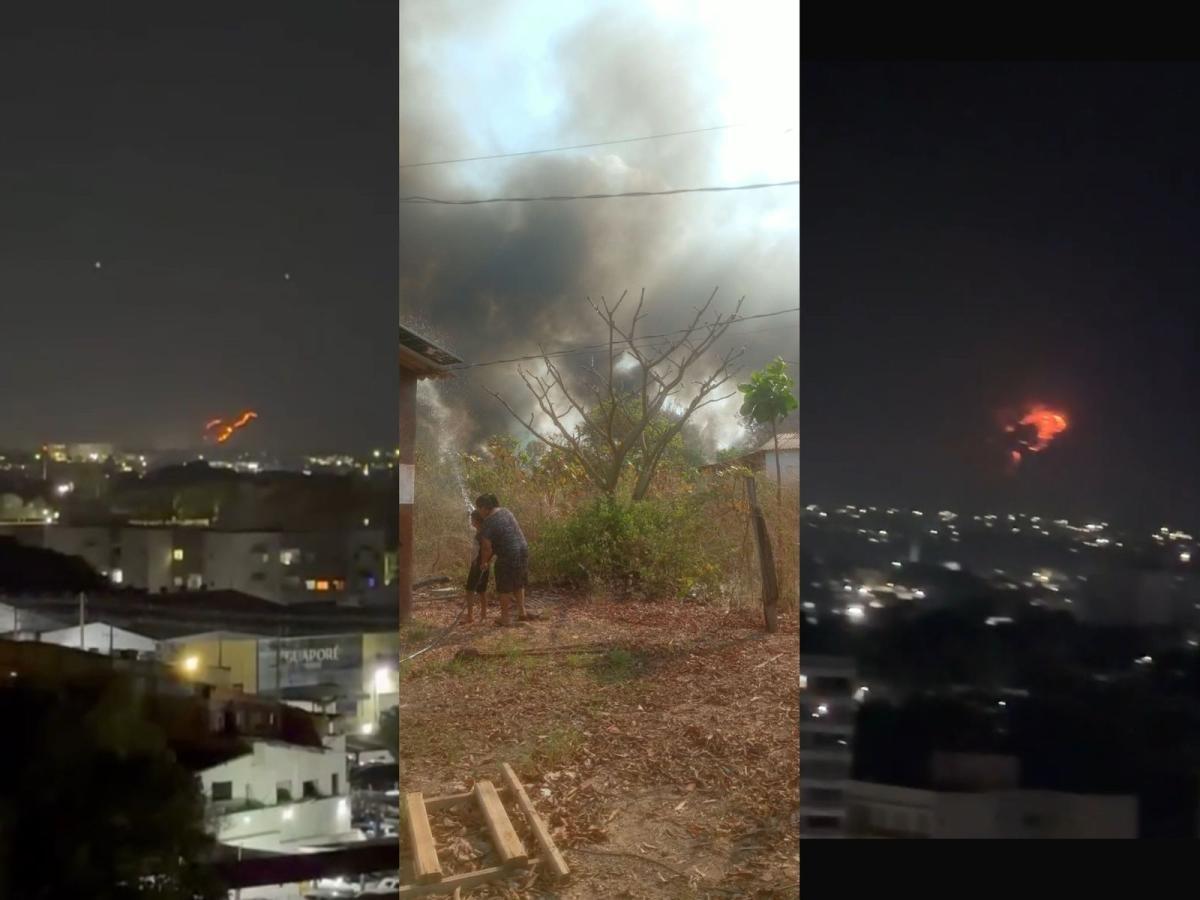 Leverger decreta emergência por incêndios; fogo devasta Morro de Santo Antônio