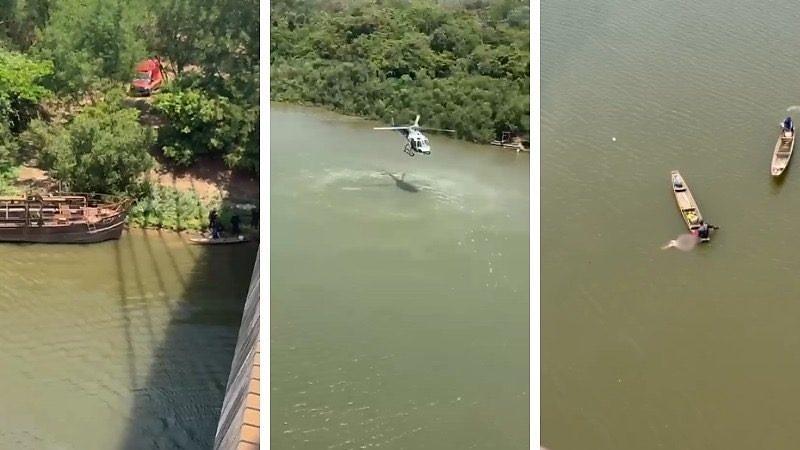Mulher cai da Ponte Sérgio Motta e é resgatada por pescadores