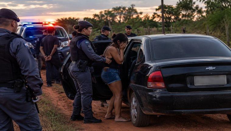 PM intercepta carro e resgata mulher sequestrada por suspeitos em área rural de MT