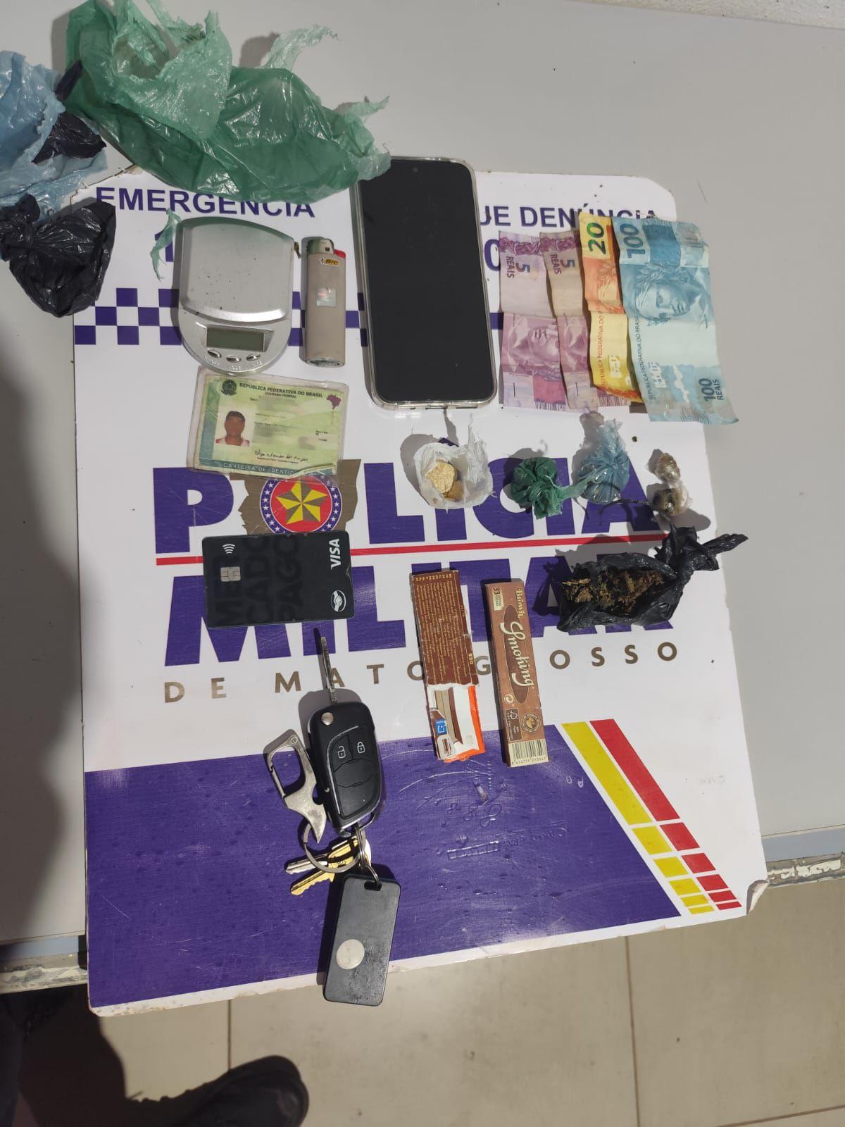 Polícia militar combate o tráfico de drogas em Diamantino e apreende entorpecentes