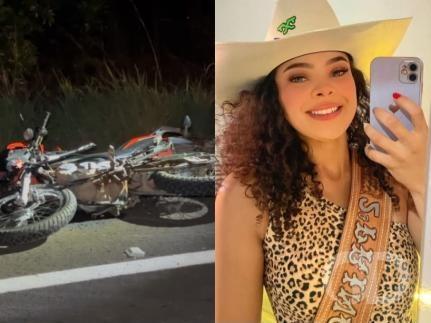 Rainha de rodeio morre durante acidente de moto no interior de MT