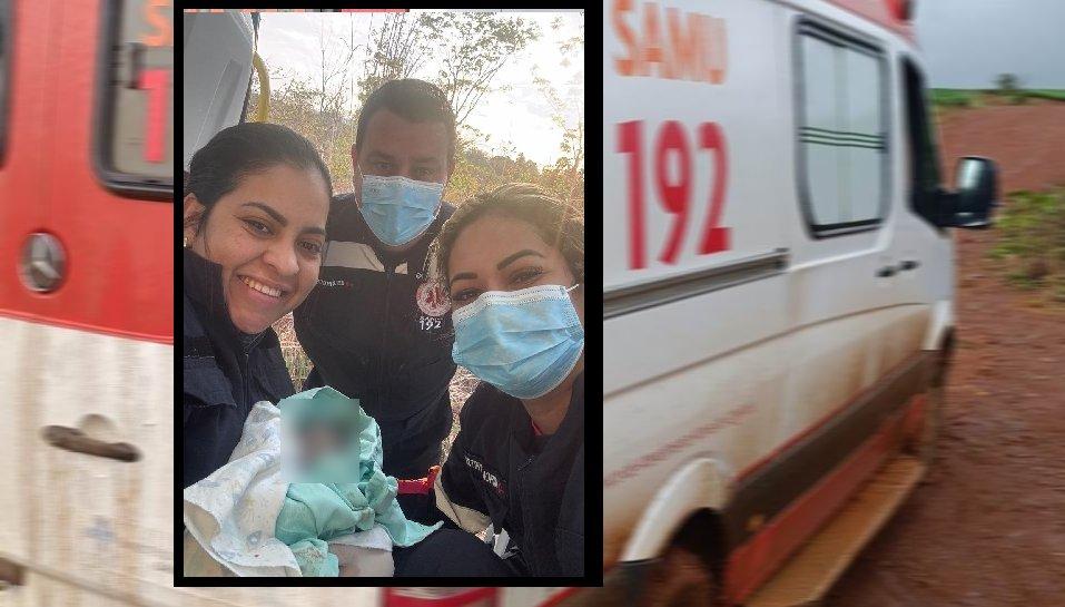 SAMU de Rosário Oeste realiza parto dentro de ambulância e garante nascimento com saúde na zona rural
