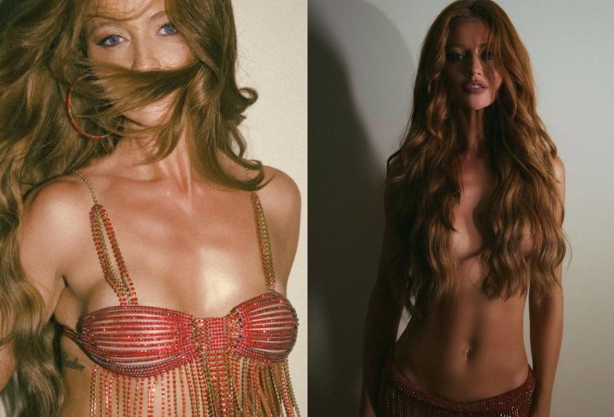 Solteiríssima, Cintia Dicker aposta em biquíni transparente, topless e agita a web