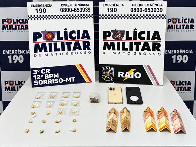 Traficante é preso com drogas e pressiona menor a “assumir a bronca”