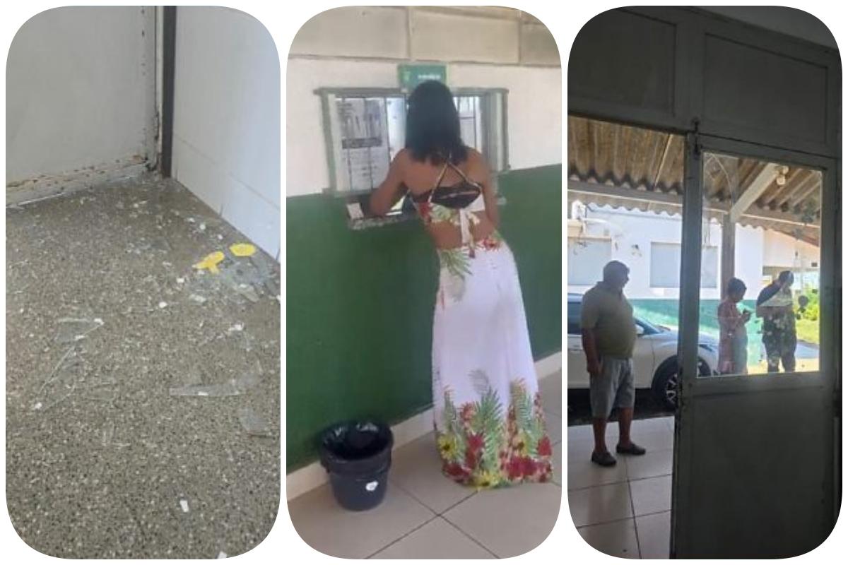 Armado com facão, paciente invade posto de saúde, ameaça servidora e quebra vidros
