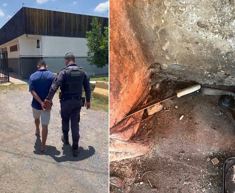 Ataque com faca contra namorada termina com homem preso em Várzea Grande