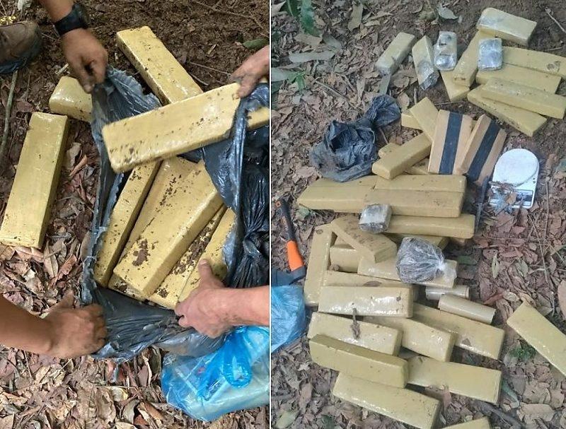 Escondidos na mata: Polícia Civil encontra 40 kg de drogas em depósito de facção criminosa