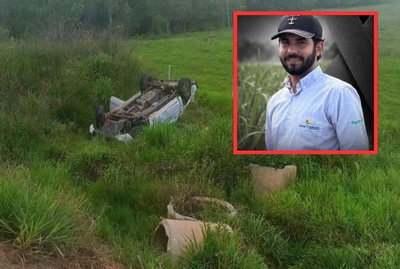 Estudante de Agronomia de 25 anos morre em capotamento; mulher e criança ficam feridas