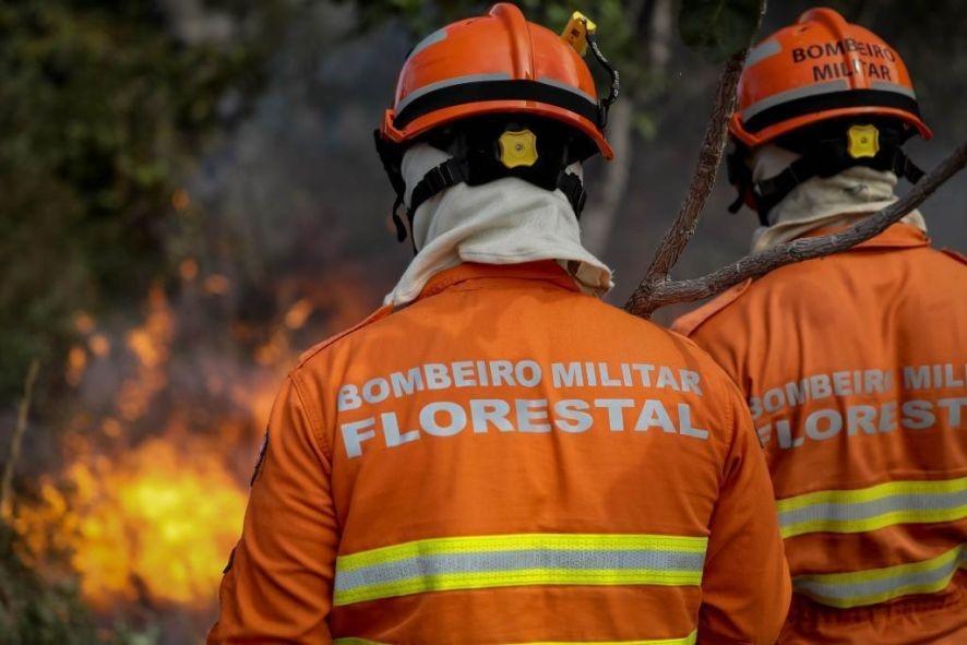 Força-tarefa dos Bombeiros combate três queimadas florestais 