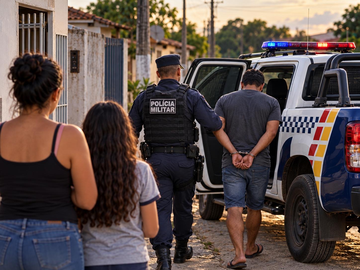 Homem é detido por violência doméstica em Nortelândia após agredir mulher e adolescente