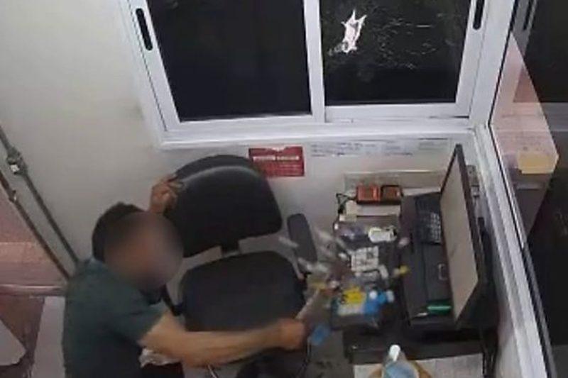 Homem quebra cabine de pedágio com martelo e foge da PM em rodovia de MT