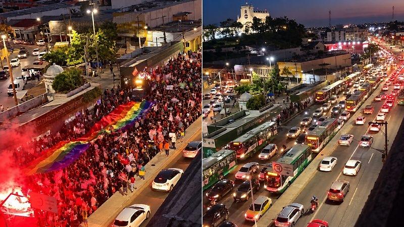 Manifestação pró-Lula em Cuiabá trava trânsito e causa transtorno a trabalhadores no horário de pico