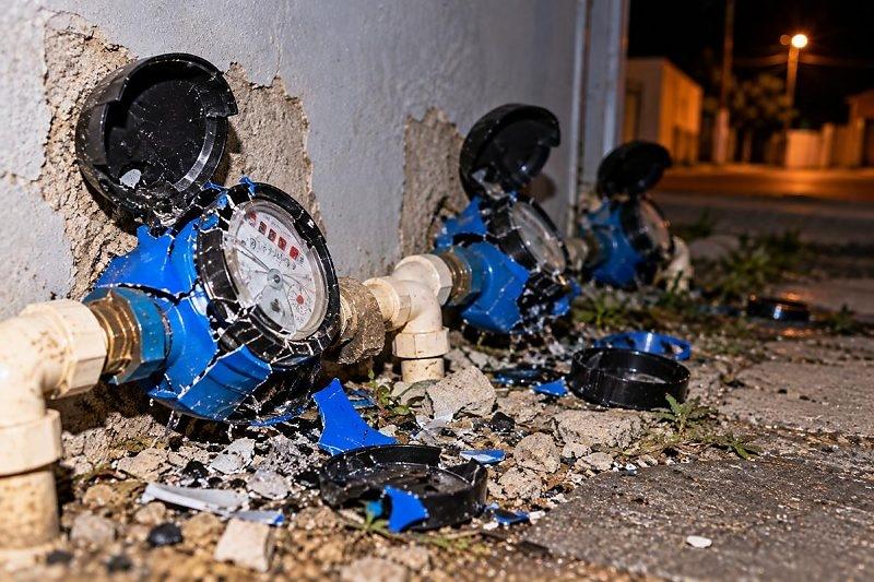 Morador tem surto por falta de água, destrói hidrômetros de vizinhos e faz ameaças em Diamantino