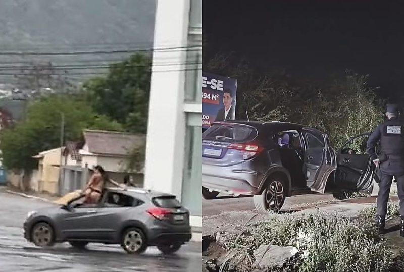 Motorista flagrado com mulheres seminuas em carro foi preso por dirigir bêbado