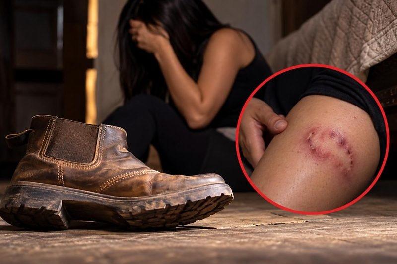 Mulher denuncia agressão com botina e mordidas após marido ler mensagens em MT