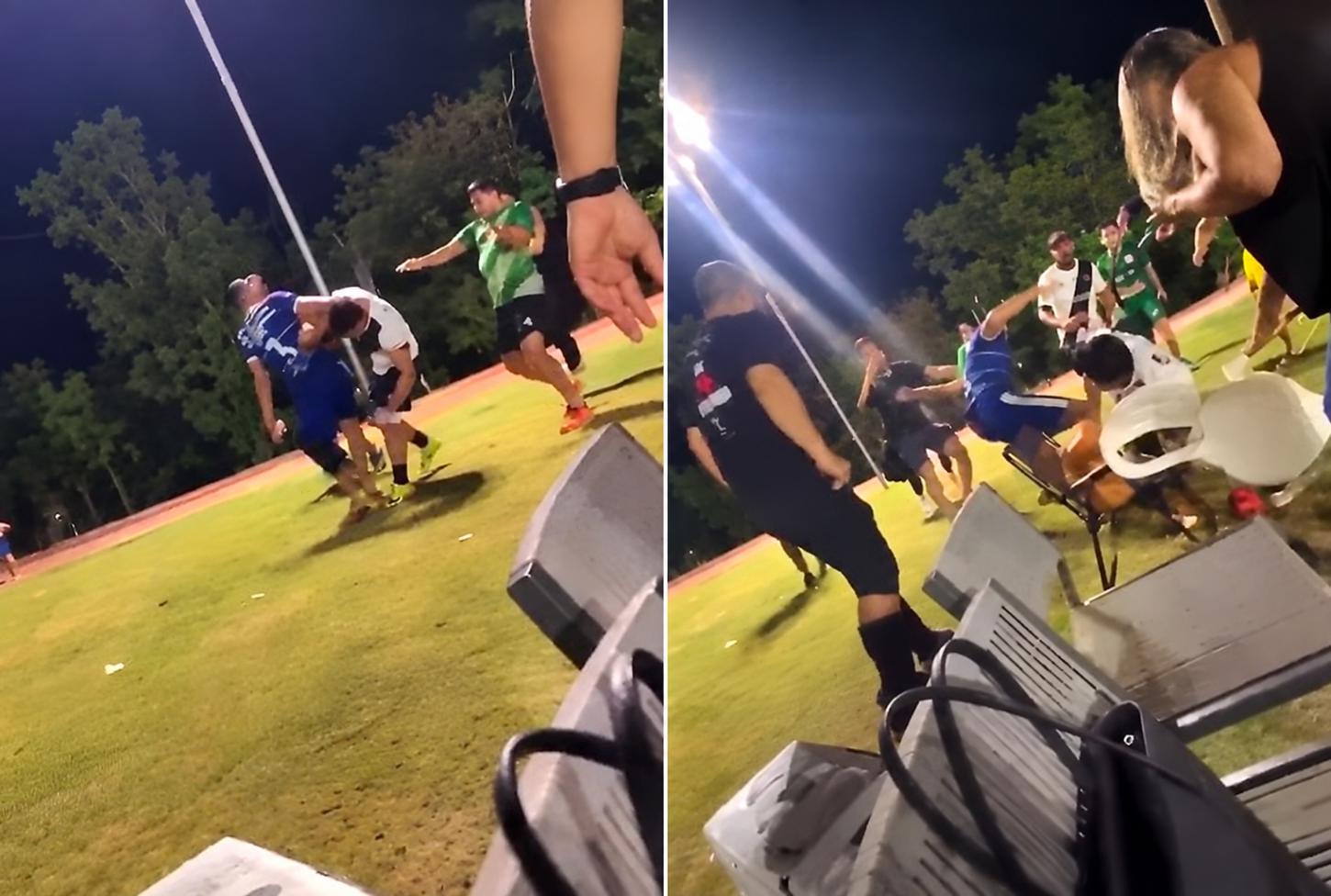 Partida de futebol acaba em briga generalizada no bairro Florais da Mata, em Várzea Grande