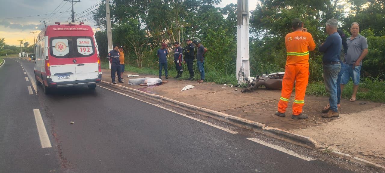 Jovem de 23 anos morre após bater motocicleta contra poste em Diamantino