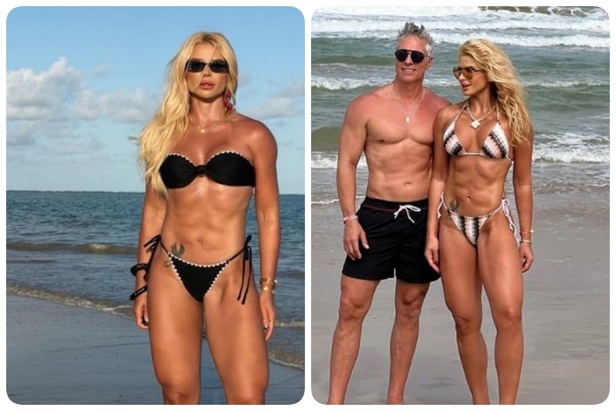 Sogra de Luan Pereira também é saradona e entrega segredo da barriga trincada: 'Genética'