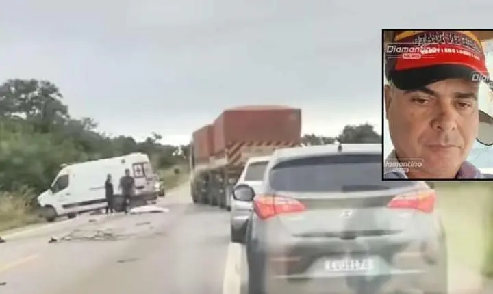 Acidente entre moto e carreta termina com morte de homem na BR-364 em Diamantino