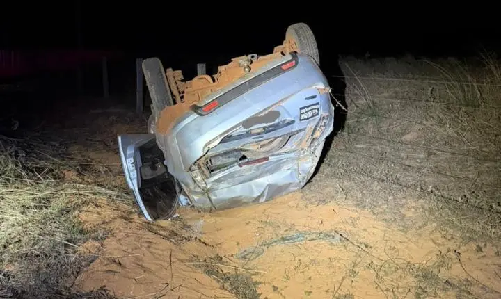 Acidente na rodovia mt-240 deixa casal ferido após capotamento em Santo Afonso