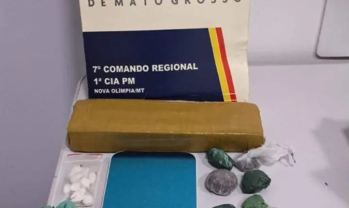 Adolescente de 15 anos foi apreendido por suspeita de tráfico de drogas em Nova Olímpia