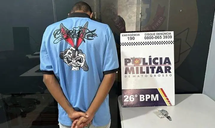 Adolescente de 16 anos é apreendido com oito porções de pasta base durante abordagem em Nova Mutum