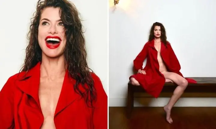 Alinne Moraes aparece deslumbrante ao posar nos bastidores de ensaio e ganha elogios dos fãs