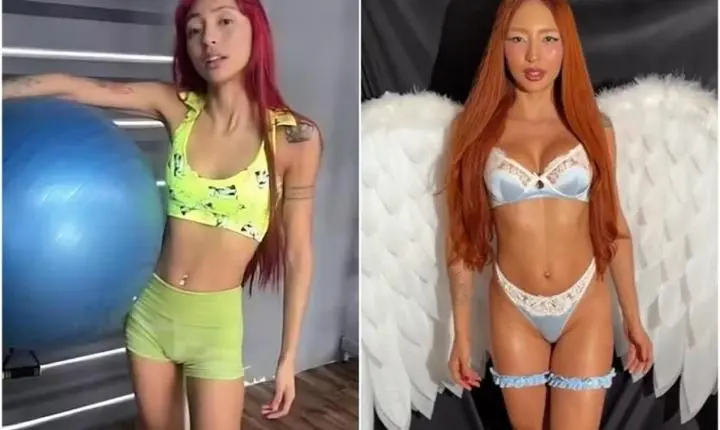 Após ganhar 20 kg, Ruivinha de Marte posa de lingerie no estilo 