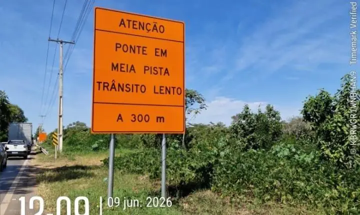 Após solicitação do deputado Juca do Guaraná, sinalização é reforçada em obra da MT-010 sobre a Ponte do Rio Cuiabá, em Rosário Oeste