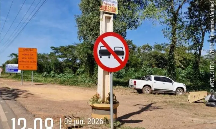 Após solicitação do deputado Juca do Guaraná, sinalização é reforçada em obra da MT-010 sobre a Ponte do Rio Cuiabá, em Rosário Oeste
