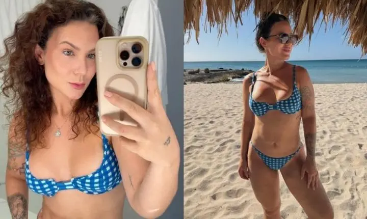 Cacau, vice-campeã do 'BBB16', posa de biquíni e fala sobre a nova silhueta: 'Não fiz nenhuma cirurgia'