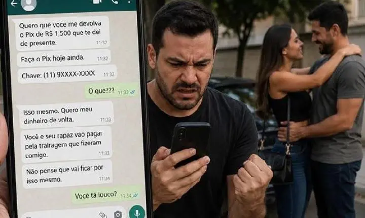Confusão por Pix: Homem exige R$ 1.500 de volta após ver ex com outro em Sorriso (MT)