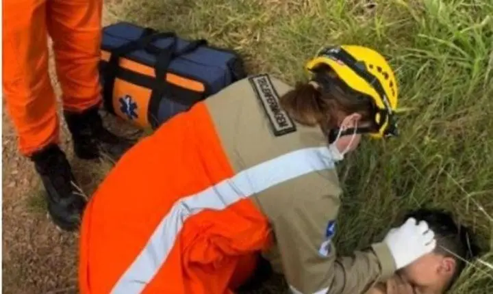 Criança é atingida por anzol e fica com objeto preso à pálpebra durante pescaria em Lucas do Rio Verde