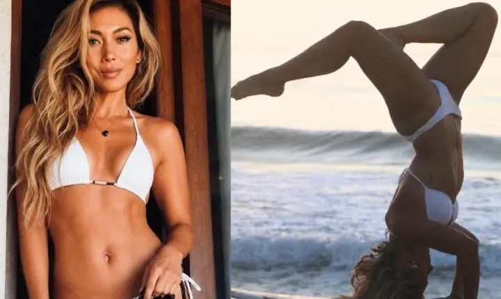 Danni Suzuki aparece de biquíni branco e ganha chuva de elogios na web: 'Uma deusa'