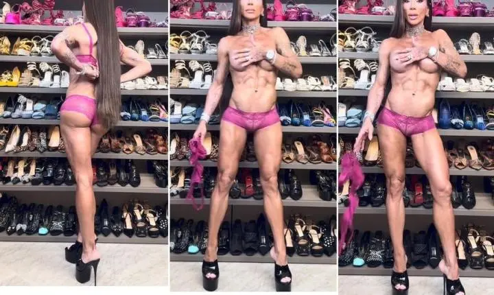 De calcinha e topless, Maya Massafera chama atenção por detalhe íntimo