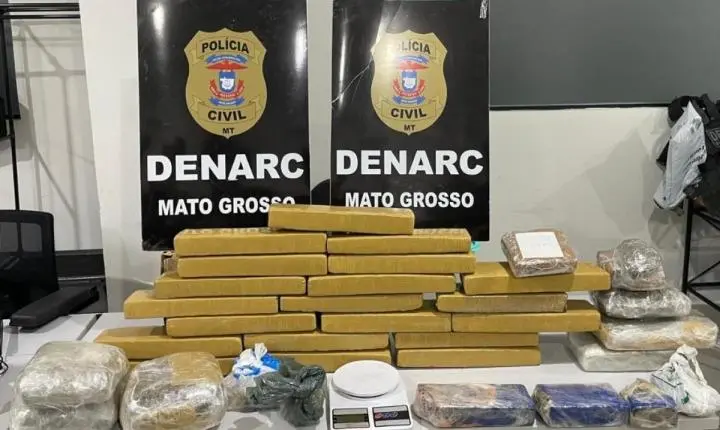 Depósito de entorpecentes é encontrado em área de mata de Várzea Grande