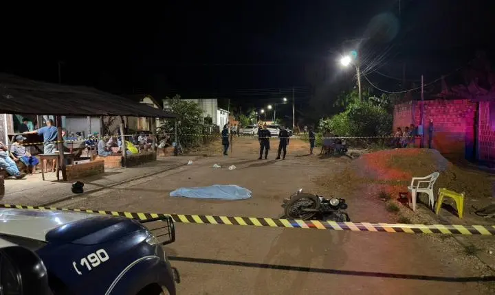 Dupla em moto executa homem em frente a bar em Alto Paraguai e foge após ataque