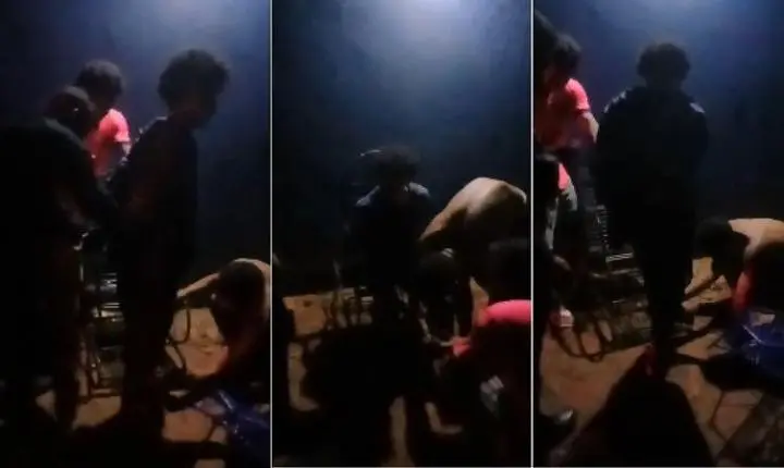 Embriagado, filho ameaça mãe e é amarrado por familiares