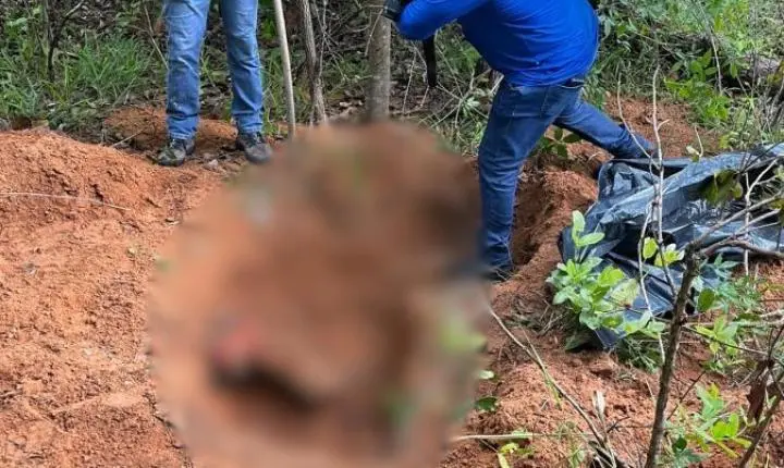 Escavações em Área de Mata Revelam Cadáver Oculto e Abrem Linha de Homicídio