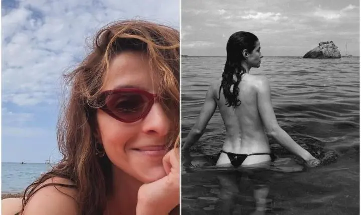 Ex-Malhação, Giselle Batista faz topless em praia de Ibiza; fotos