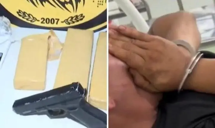 Filho de ex-comandante da Guarda foge da PM, é baleado e preso com quase 2 kg de maconha em MT