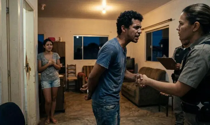 Fim de Casamento Vira Pesadelo em Diamantino: Ex-Marido Tenta Arrombar Porta e Acaba Algemado pela PM